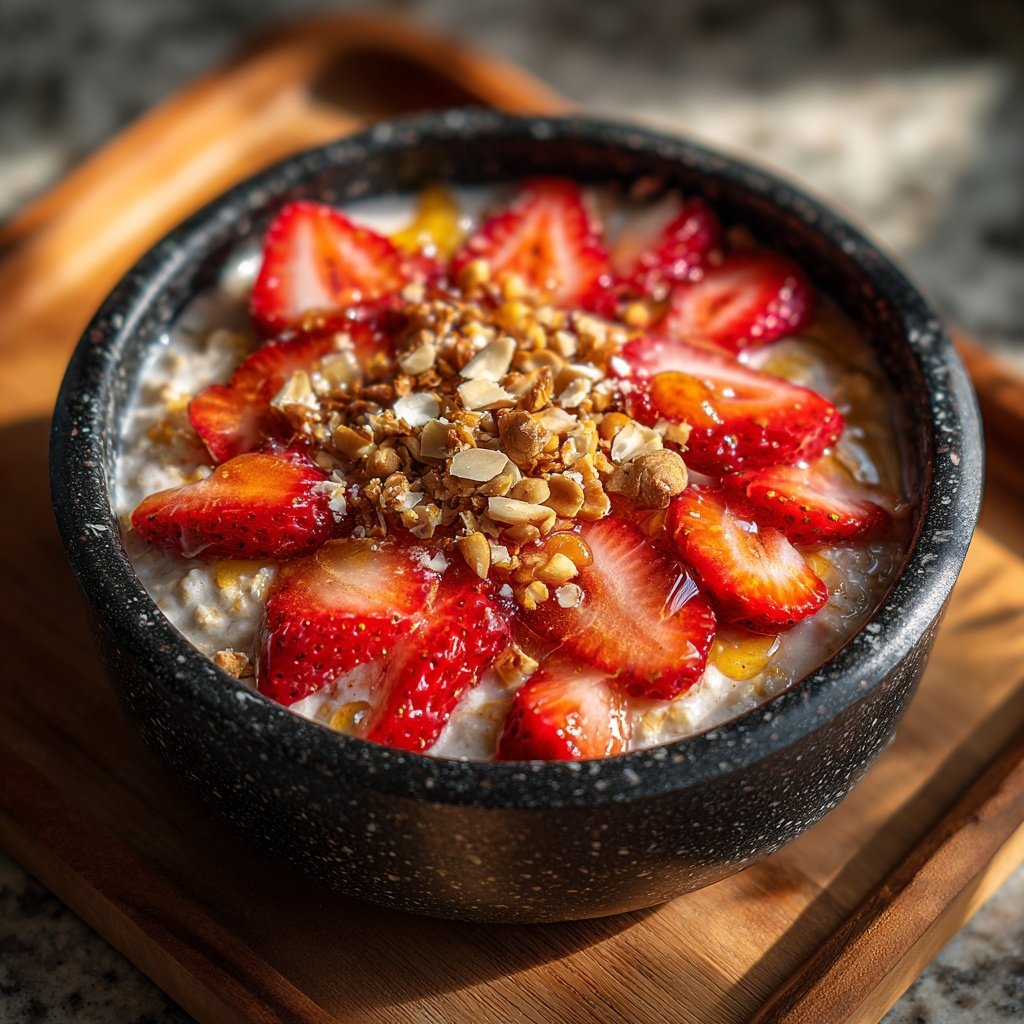 Strawberry Vanilla Protein Oats