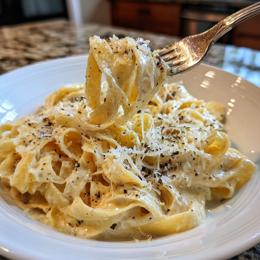Champagne Cream Pasta with Parmesan