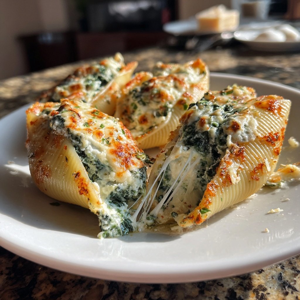 Romantic Spinach Ricotta Stuffed Shells