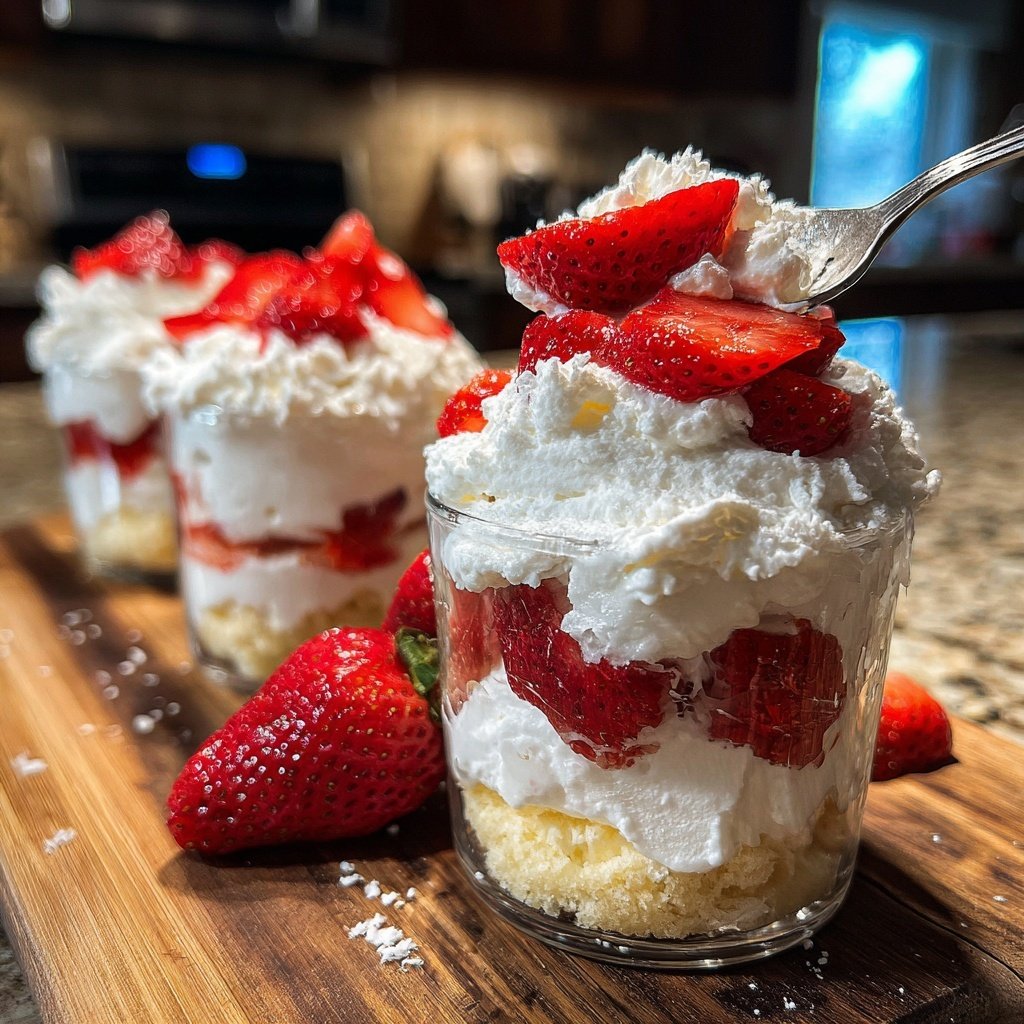 Easy Strawberry Shortcake Cups