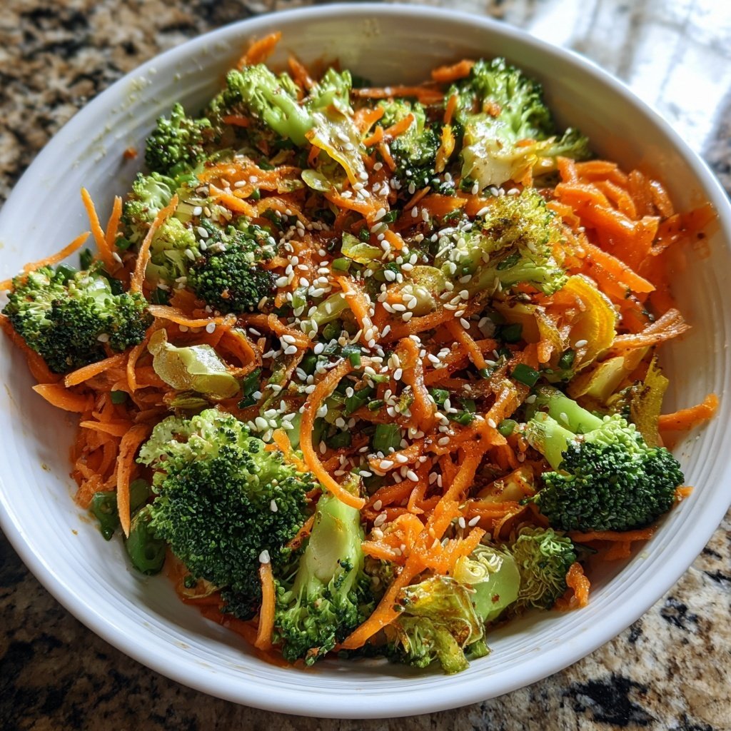 Healthy Dinner Sesame Ginger Veggie Plate