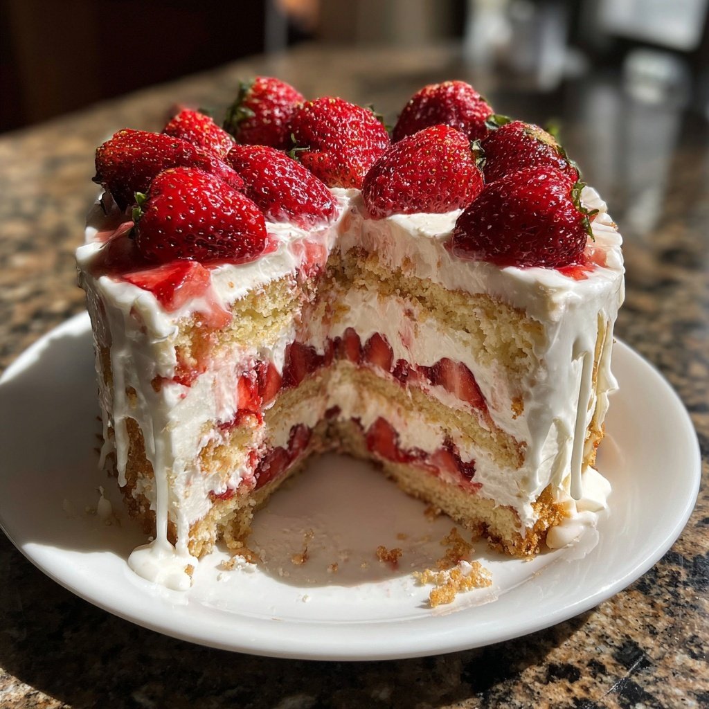 Strawberry Shortcake Icebox Cake