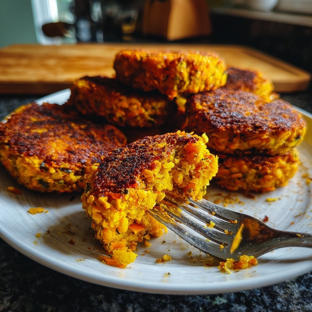 Baked Sweet Potato and Lentil Patties