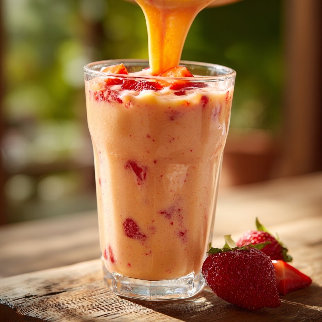 Peach Strawberry Smoothie