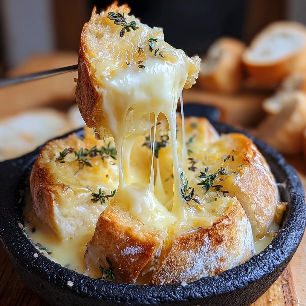 Fondue with Camembert and Thyme