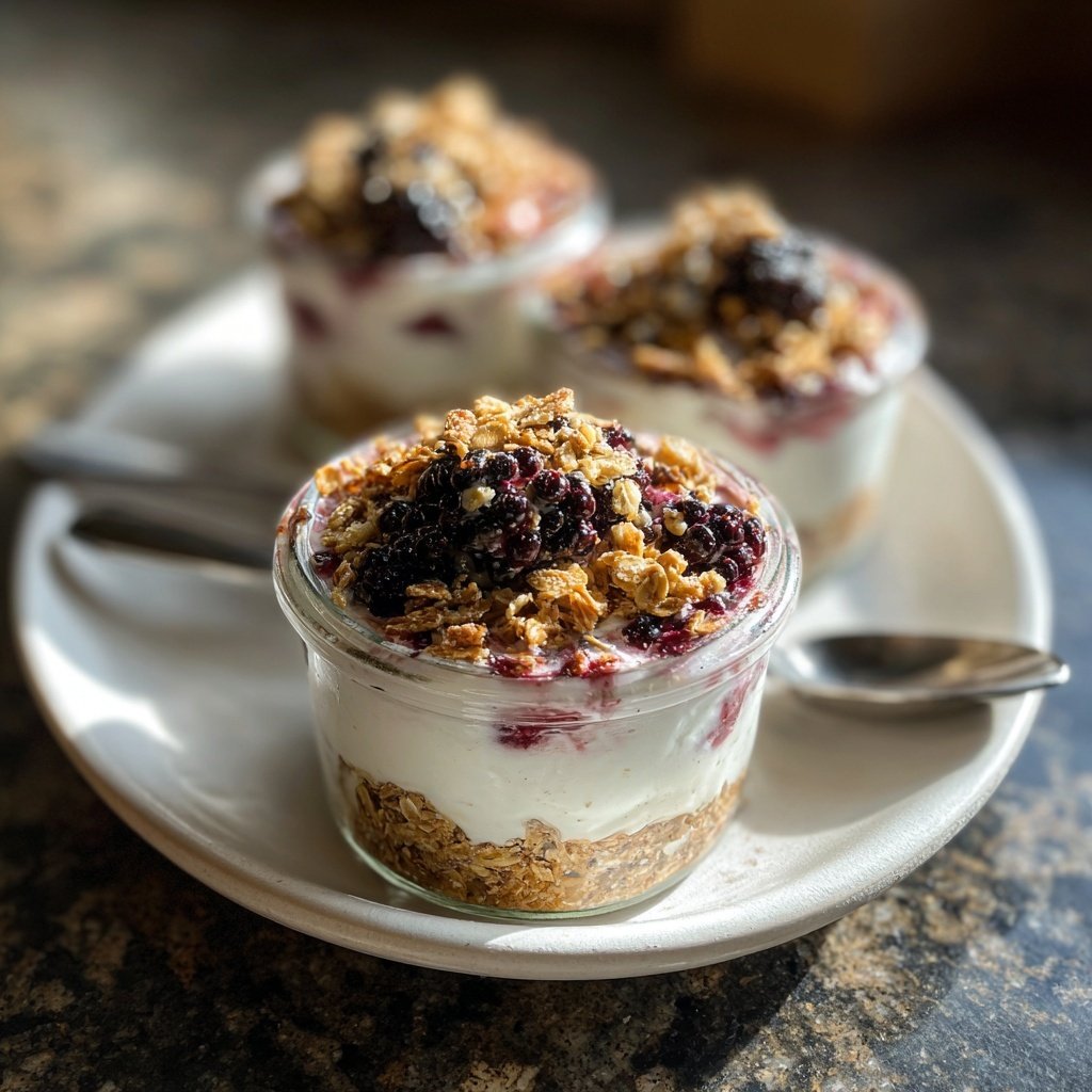 Berry Yogurt Oat Pots