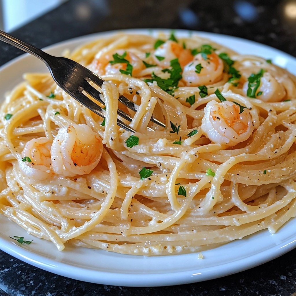 15-Minute Garlic Shrimp Pasta
