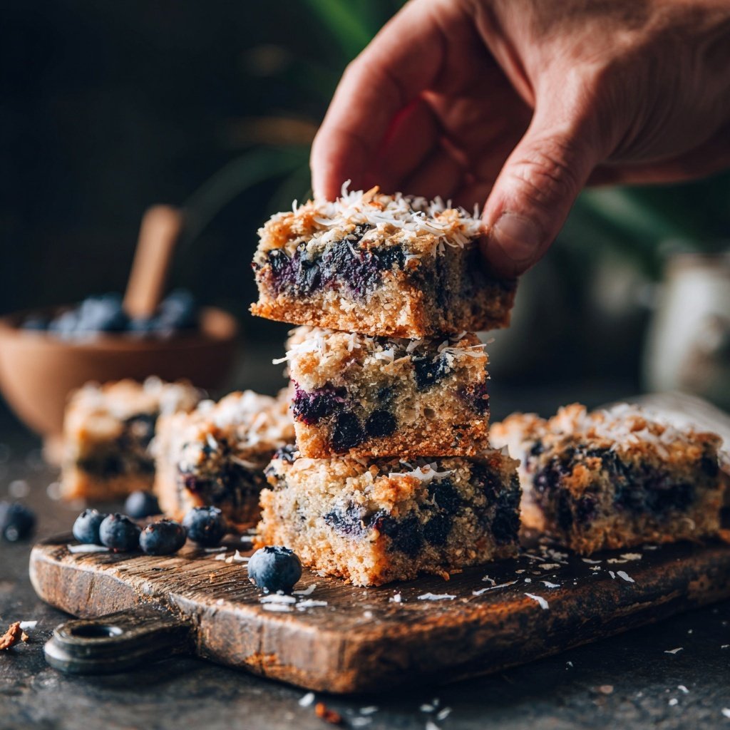 Blueberry Coconut Breakfast Bars